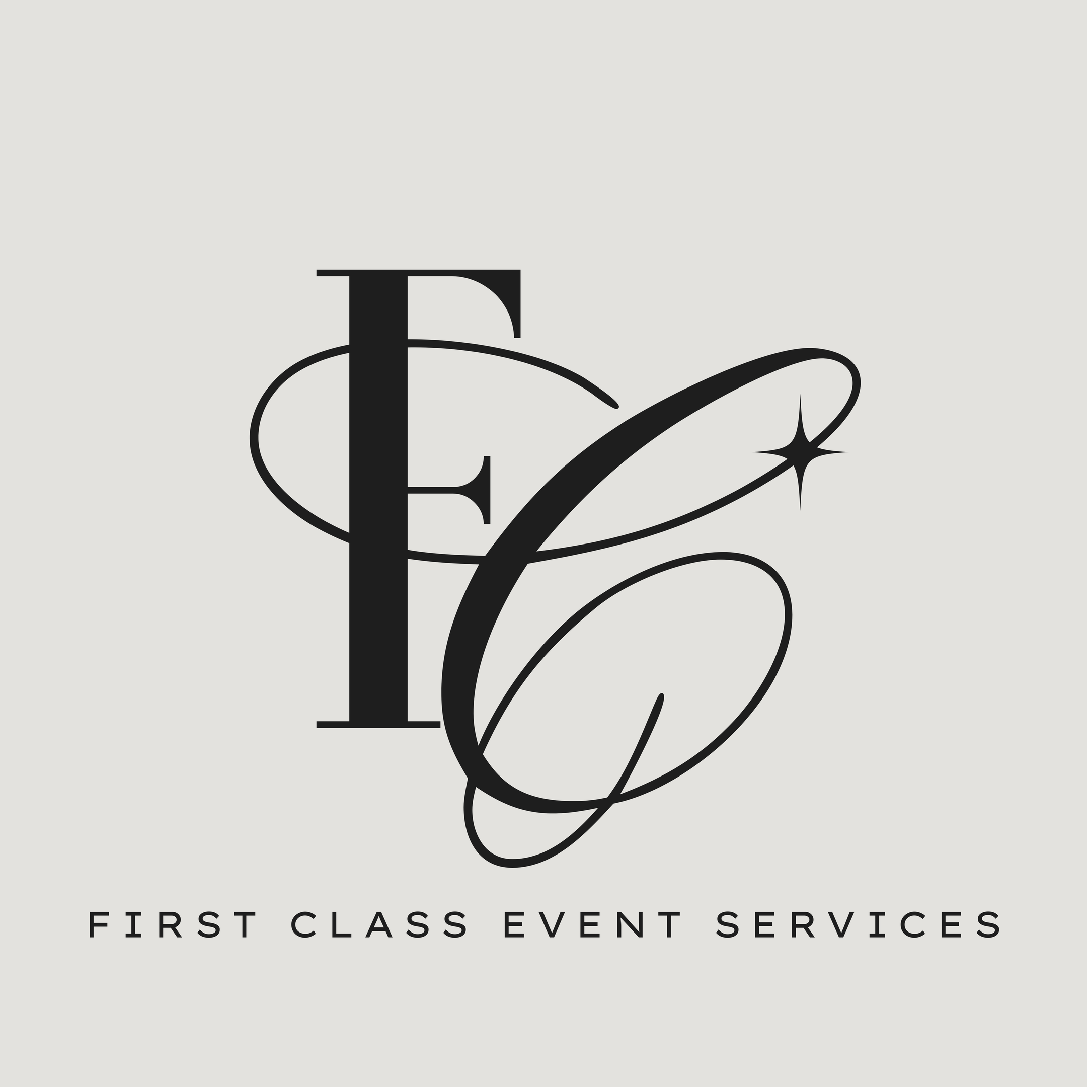 first class event services logo lockup